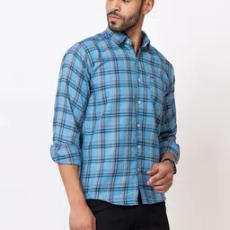 MODERNITY Men Comfort Slim Fit Checked Casual Shirt image 2
