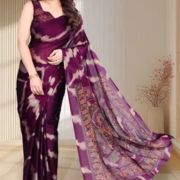 MAGNEITTA Striped Pure Chiffon Saree image 3