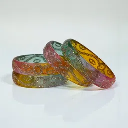 PRIYA KANGAN Set of 4 Zircon Stone-Studded Bangles-picture-27