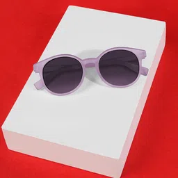 Woggles Kids Black Lens & Purple Round Sunglasses with UV Protected Lens image 4