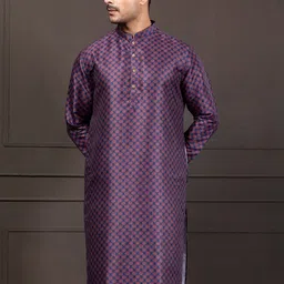 EKYAA Men Printed Thread Work Kurta image 3