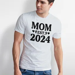 Seekbuylove Typography Printed Round Neck Bio Finish Pure Cotton T-shirt image 2