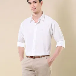 U.S. Polo Assn. Men Tailored Fit Spread Collar Solid Cotton Formal Shirt-picture-30
