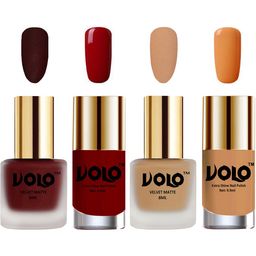 VOLO Set Of 4 Velvet Matte & Extra Shine Nail Polish-8 ml & 9.9 ml Each Shade 23-42-31-50-picture-47