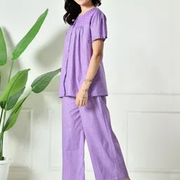 KALINI Women Mauve Geometrical Printed Co-Ords image 2