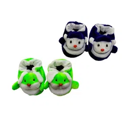 LMN CHILD CARE Pack Of 2 Kids Cotton Booties image 1