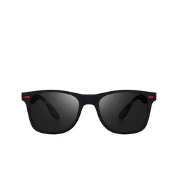 LEGEND EYEWEAR Unisex Black Lens & Black Square Sunglasses with image 2