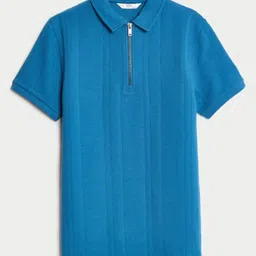 Marks & Spencer Boys Striped Printed Polo Collar Short Sleeves Pure Cotton T-shirt-picture-35