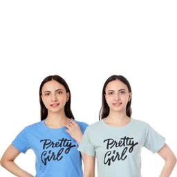 100luck Girls Casual Cotton Blend Top (Multicolor, Pack of 2)-picture-33