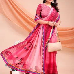 Panzora Woven Design Saree With Matching Blouse Piece image 4