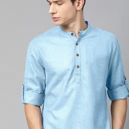 ZELINCO Men Thread Work Kurta image 3