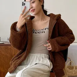 The Dry State Women Solid Hooded Sweatshirt-picture-33