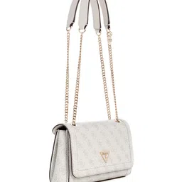 GUESS Brand Logo Printed Structured Shoulder Bag image 5