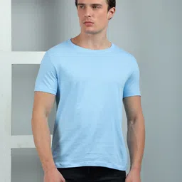 Dollar Men Pack of 3 Solid Round Neck Cotton Slim Fit T-shirts image 5