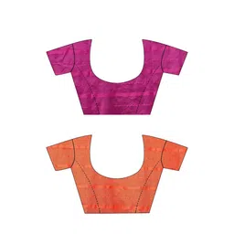 SHAIBO SAREE Checked Silk Cotton Handloom Uppada Saree image 2