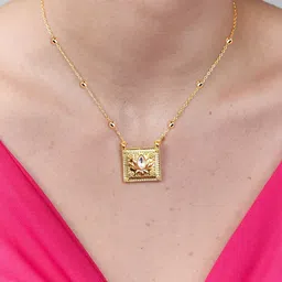AIKA BY MINUTIAE Brass Gold-Plated Handcrafted Necklace-image-84