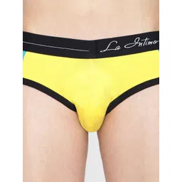 La Intimo Men Striped Low-Rise Anti Microbial Basic BriefsLIBR03YW image 3