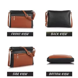 DANIEL CLARK Colourblocked PU Sling Bag image 5