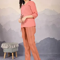 MOJILAA Floral Printed V-Neck Tunic & Trouser image 5