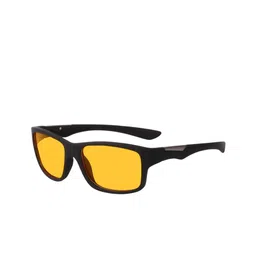 LEGEND EYEWEAR Unisex Yellow Lens & Black Square Sunglasses image 4