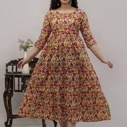 VARICOS Women Floral Printed Tiering Maternity Anarkali Kurta-picture-22