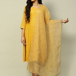 Rangriti Embroidered Dupatta with Beads and Stones-picture-13