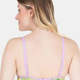 KOMLI Floral Printed Medium Coverage Heavily Padded Non-Wired Push-Up Bra-All Day Comfort image 3