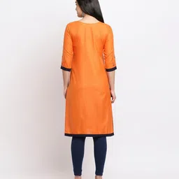 true shape Maternity Kurti for Women | Embroidered Feeding A-line Kurta with Dual Nursing Zippers in Polyester for Pre & Post Pregnancy image 5