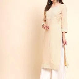 VAIRAGEE Ethnic Motifs Yoke Design Sequined Thread Work Kurta image 4