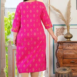 KALINI Plus Size Ethnic Motifs Printed Kurta image 4