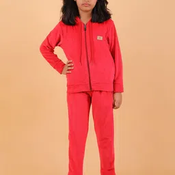 CALYX CLOTHING Girls Mid Rise Hooded Tracksuits-picture-29