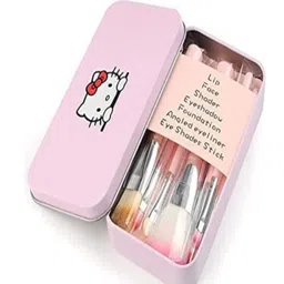 Earthgold Set Of 9 Makeup Brushes & Sponges With Storage Box - Pink-picture-27