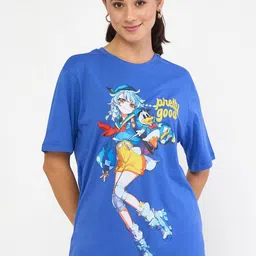Wear Your Mind Women Donald Duck Printed Pure Cotton T-shirt-picture-22