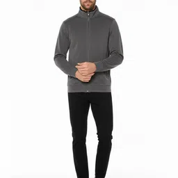 Octave AW25 Mock Collar Long Sleeves Fleece Front-Open Sweatshirt image 4