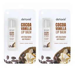 Detoxie Set Of 2 Cocoa Vanilla Lip Balm With Vitamin E & Shea Butter - 4.5 g Each image 4