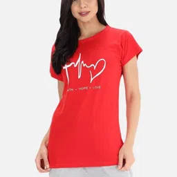 Funday Fashion Women Typography Printed Regular Fit Round Neck T-shirt-picture-12