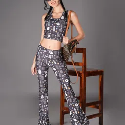 The Dance Bible Printed Scoop Neck Top With Yoga Pant Co-Ords-image-31