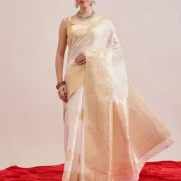 DIVASTRI Woven Design Paisley Zari Jamdani Saree-picture-38