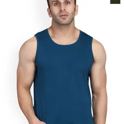 SLOWLORIS Pack Of 2 Scoop Neck Bio-Wash Gym Innerwear Vests-picture-30