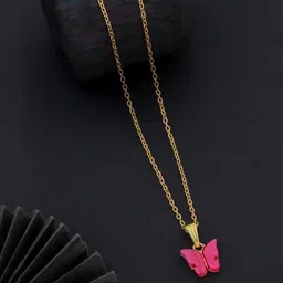 SZN Set Of 2 Gold-Plated Heart Shaped Pendent With Chain image 3