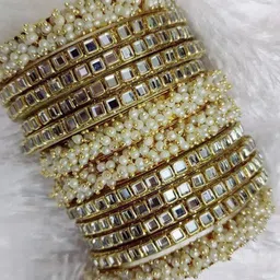SEEMO Set Of 12 Stone-Studded Bangles-picture-28