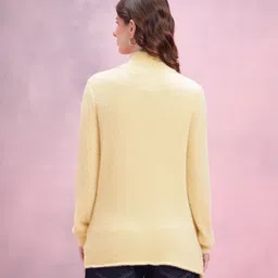 DressBerry Conversational Self Design Faux Fur Pullover image 2