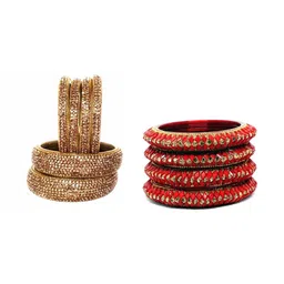 TRIOXY Multi Glass Artificial Stones & Beads Bangle-picture-22