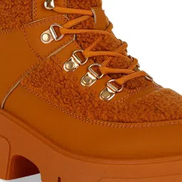 London Rag Women Block Heel Round Toe Hiking Boots image 4