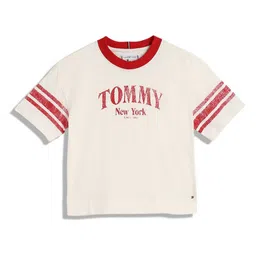 Tommy Hilfiger Girls Colourblocked Raw Edge T-shirt-picture-23