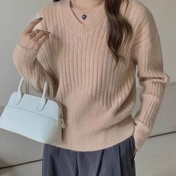 StyleCast Women Ribbed Cable Knit Pullover Sweater-picture-33