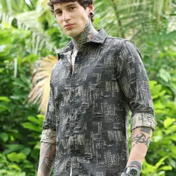 Campus Sutra Men Comfort Abstract Printed Spread Collar Casual Shirt image 5