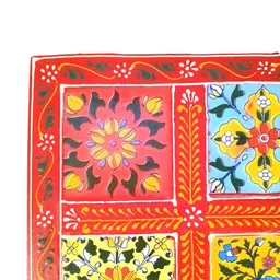 apka mart Red & White Printed Wooden Multi-Utility Organiser image 2