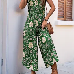 StyleCast Floral Printed Round Neck Jumpsuit image 2
