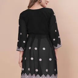 Moda Rapido Embellished Embroidered Ethnic Georgette Top image 3